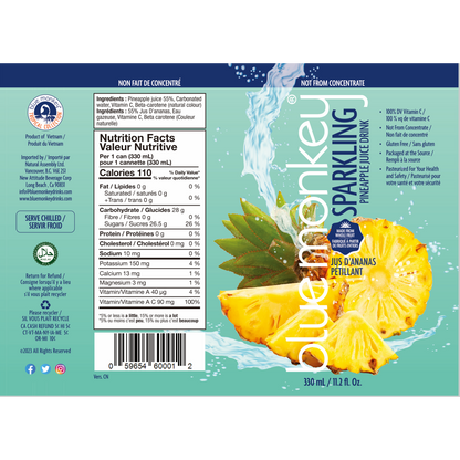 Sparkling Pineapple Juice 11.2oz/330ml - 12 pack