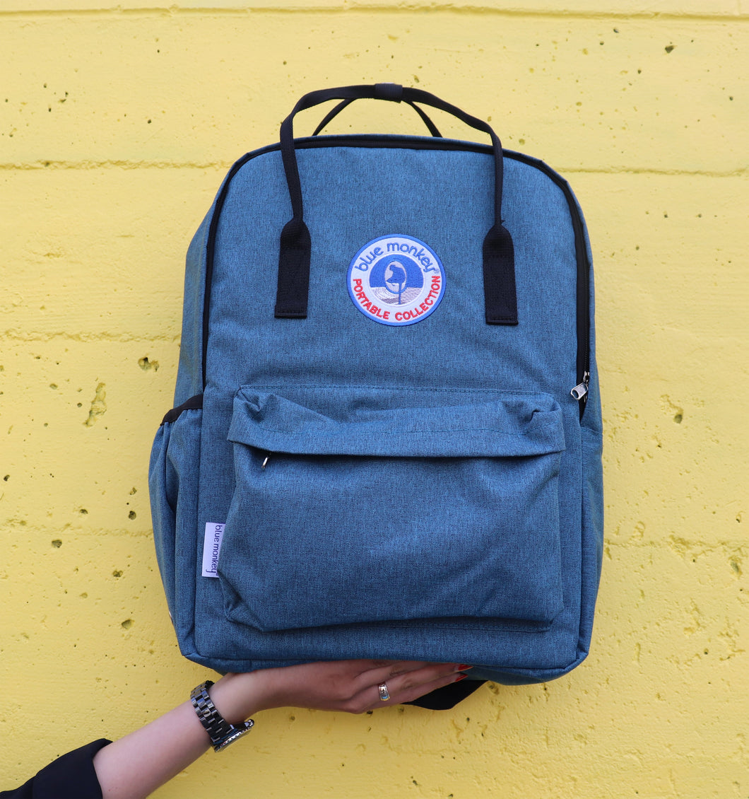 blue backpack